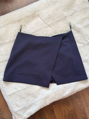 ZARA Asymmetrical Skort Dark Navy